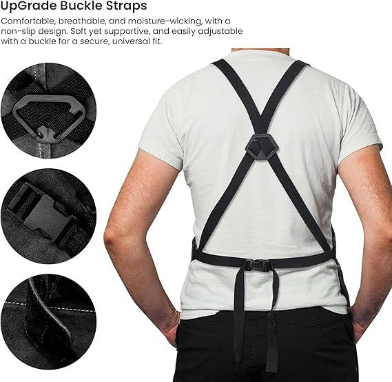 Leather Welding Work Apron with 9 Tool Pockets - Image 3